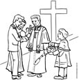 Batismo - Padre aben�oando